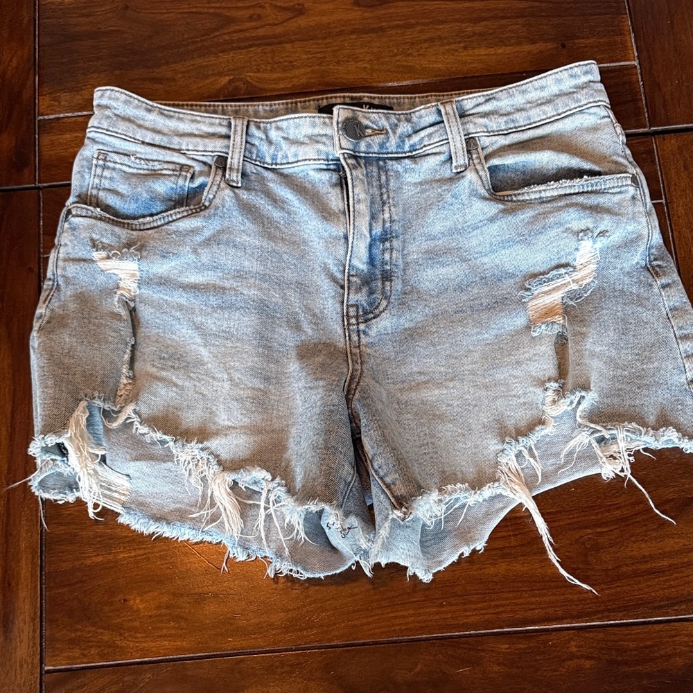 Kut from the Kloth Light Blue Distressed Denim Shorts